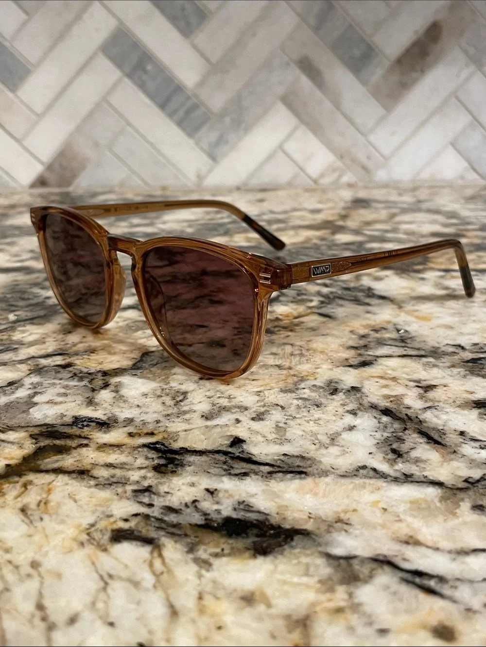 WMP Nick Brown Transparent Sunglasses - Classic Home Accents Accessory